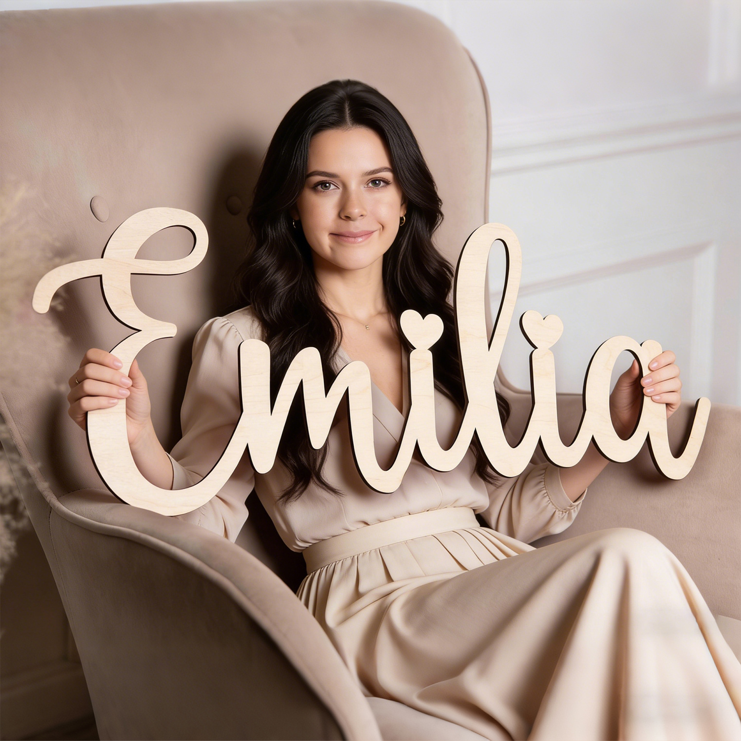 Home Decor Wall Art - 1pc personalized custom wooden name tag,