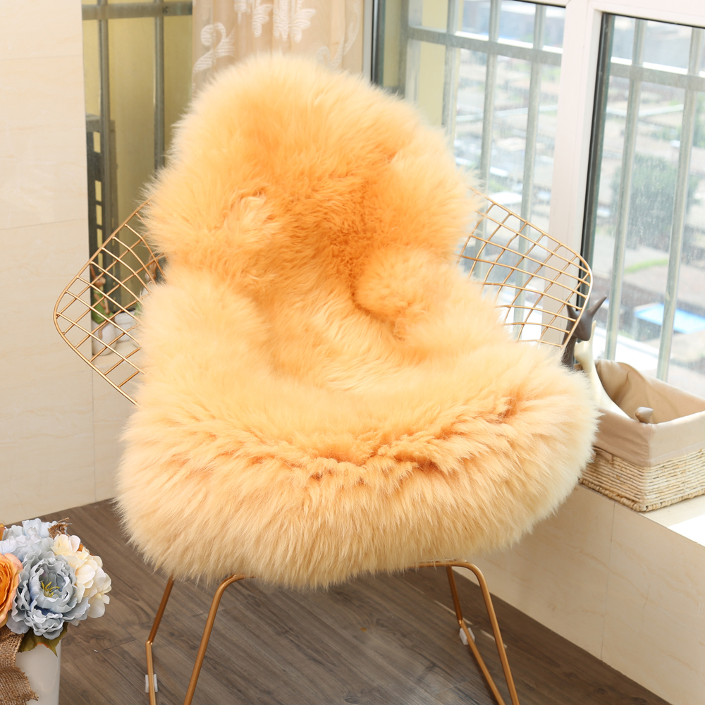 Cowhide Rug Faux - MUZZI 100% Real Sheepskin Chair Cover