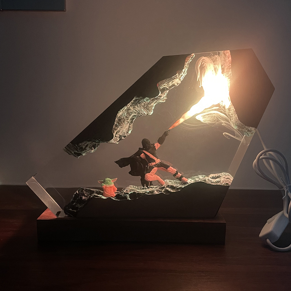 Home Decor Accessories - Table Resin Lamp Sci-fi Figure Colorful