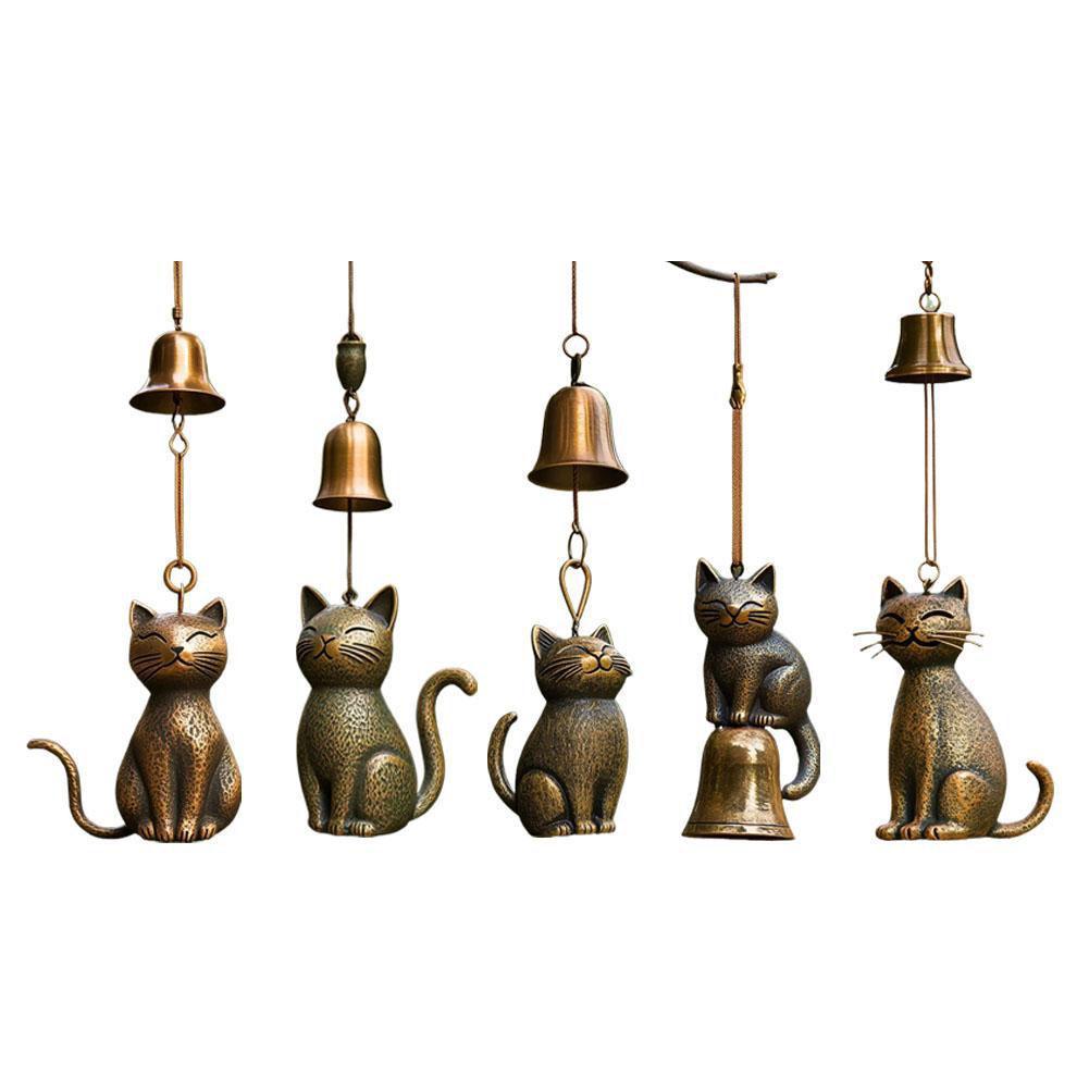 Home Decor Trends 2025 - 2025 New Handmade Kitten Wind Chimes