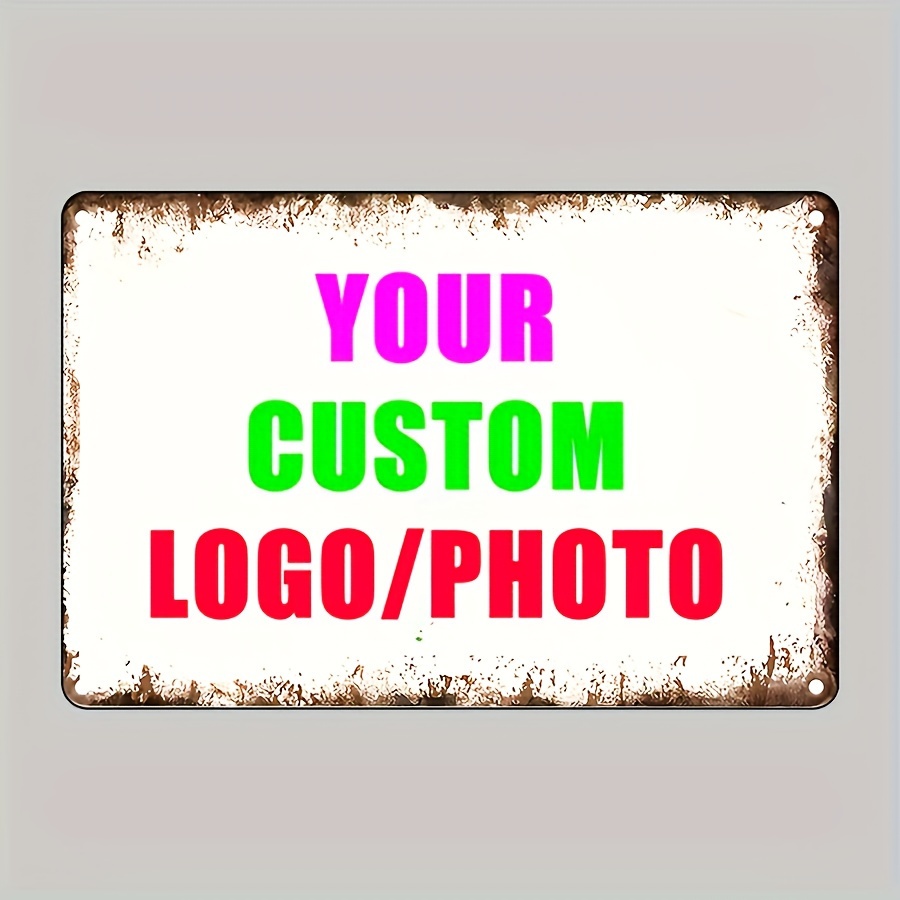 Home Decor Free Images - Customizable Tin Sign] Vintage Style Customizable