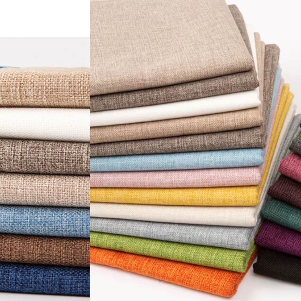 Linen Table Runner - Thickened Solid Color Cotton Linen Fabric