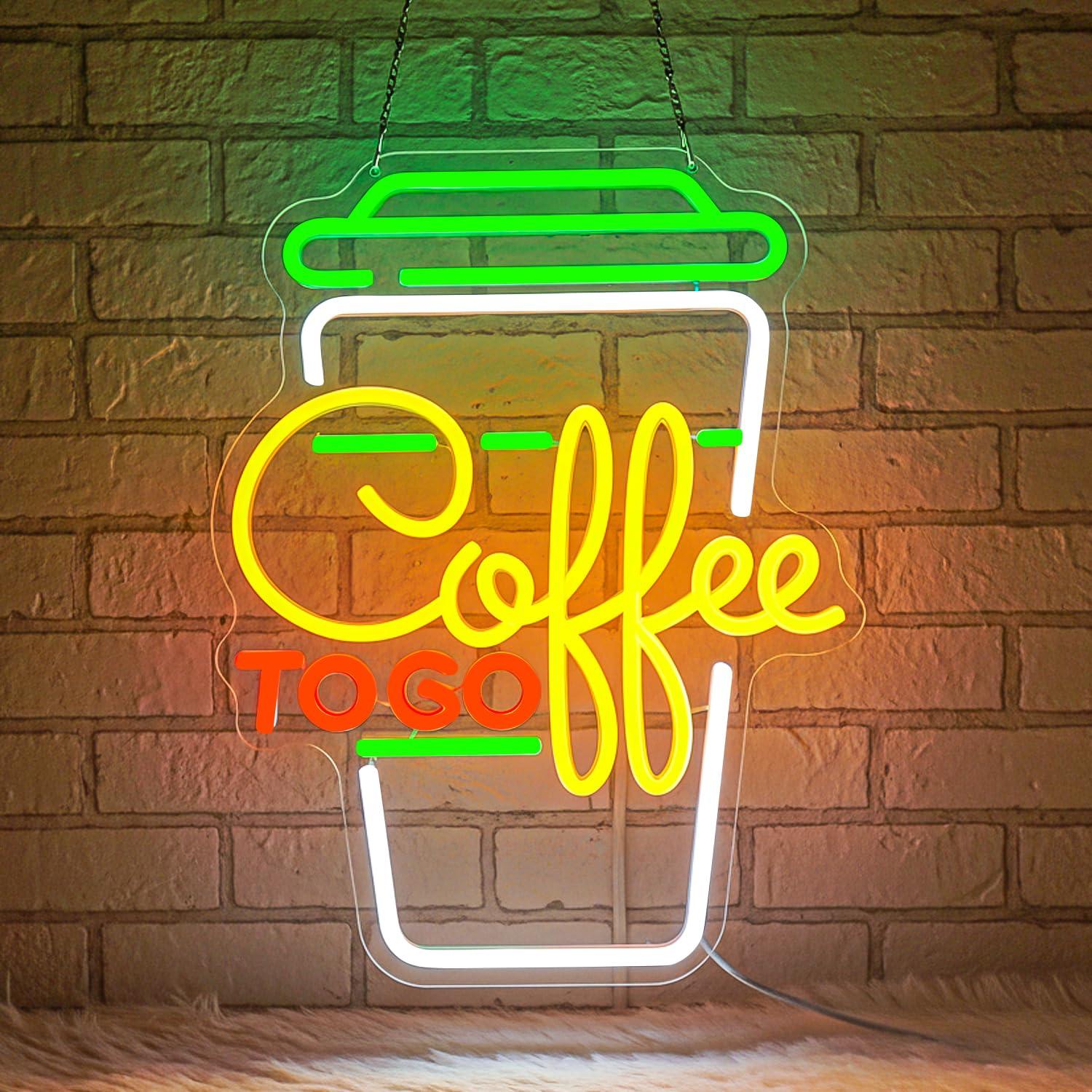 Home Decor Light - Coffee Neon Sign USB Dimmable LED