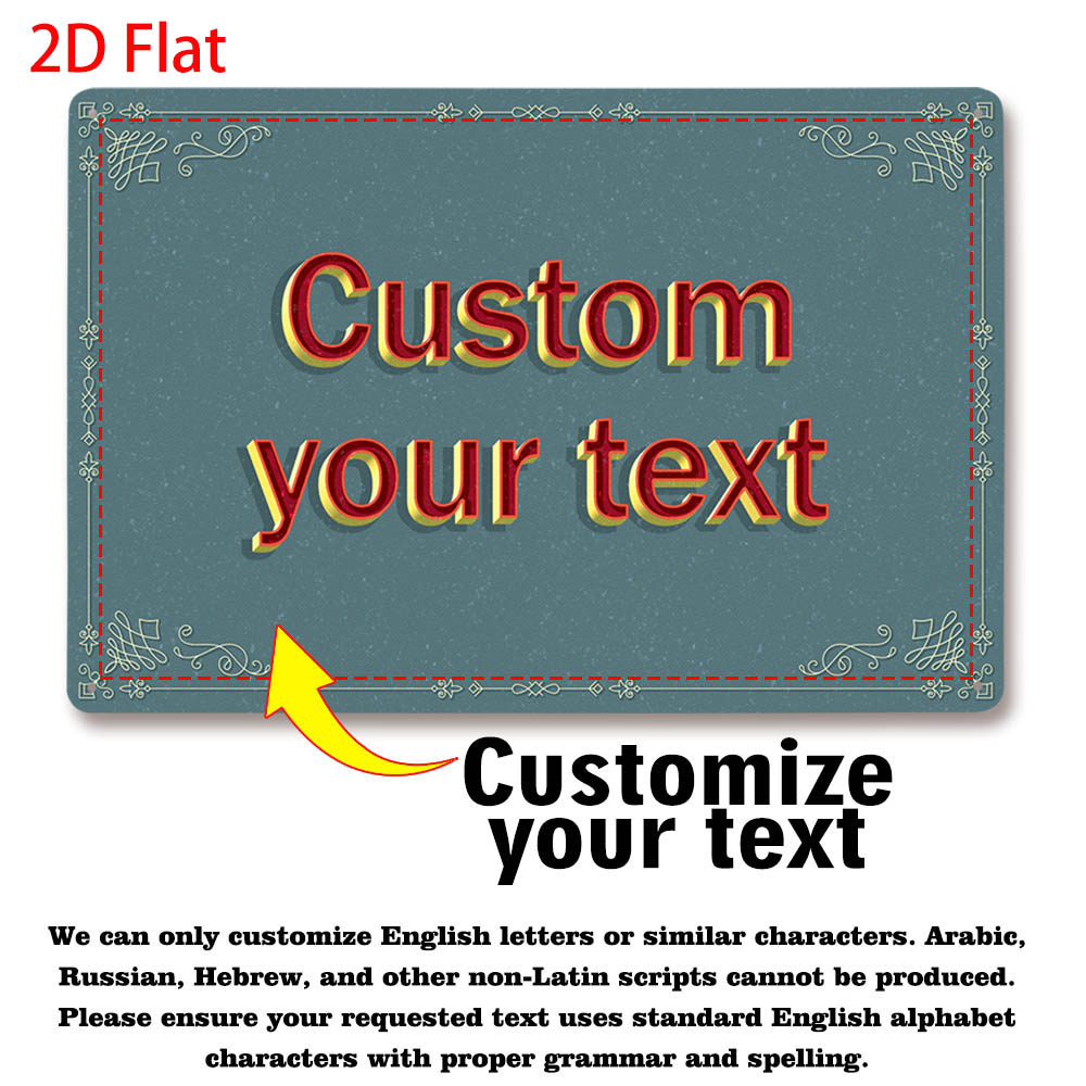 Home Decor Quotes - Personalized Faux 3D Text Metal Wall