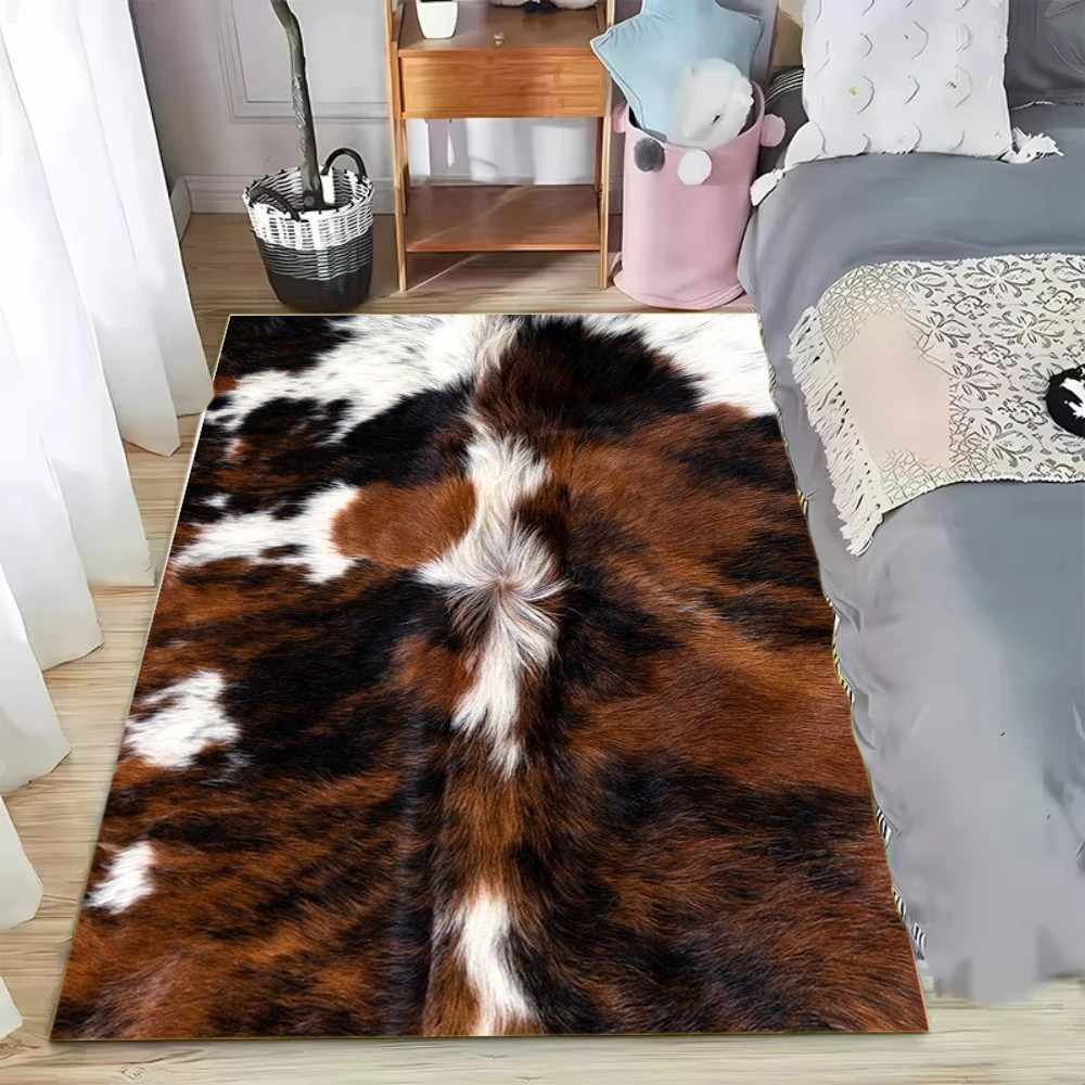 Faux Cowhide Pattern Area Rug  - Cowhide Rug Faux 评论和价格