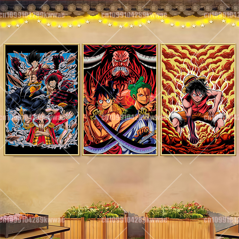 Classic One Piece Anime Cartoo - Canvas Painting 评论和价格