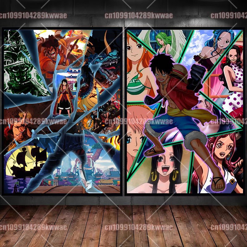 Classic One Piece Anime Cartoo - Canvas Painting 评论和价格