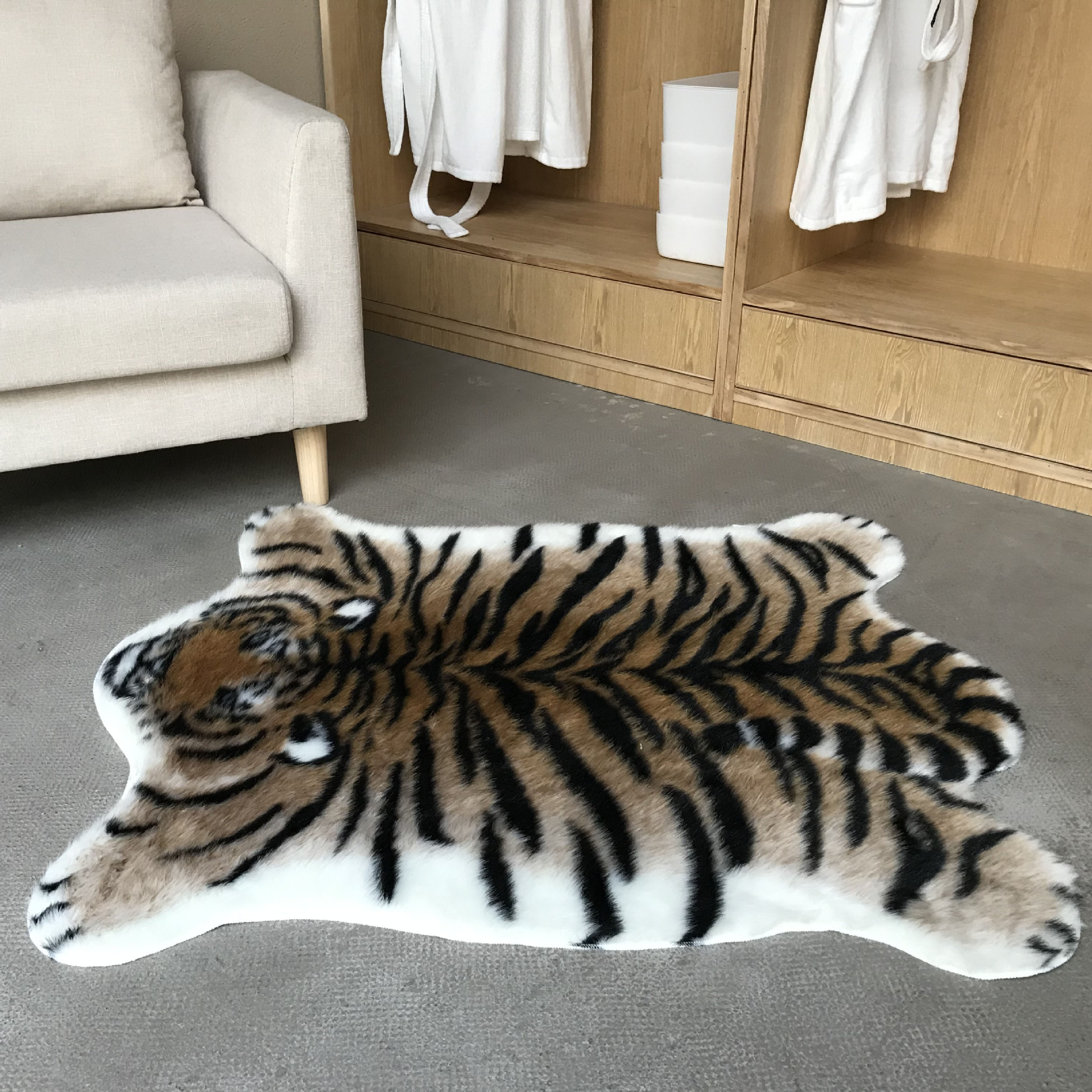 New Tiger Printed Rug  Cowhide - Cowhide Rug Faux 评论和价格