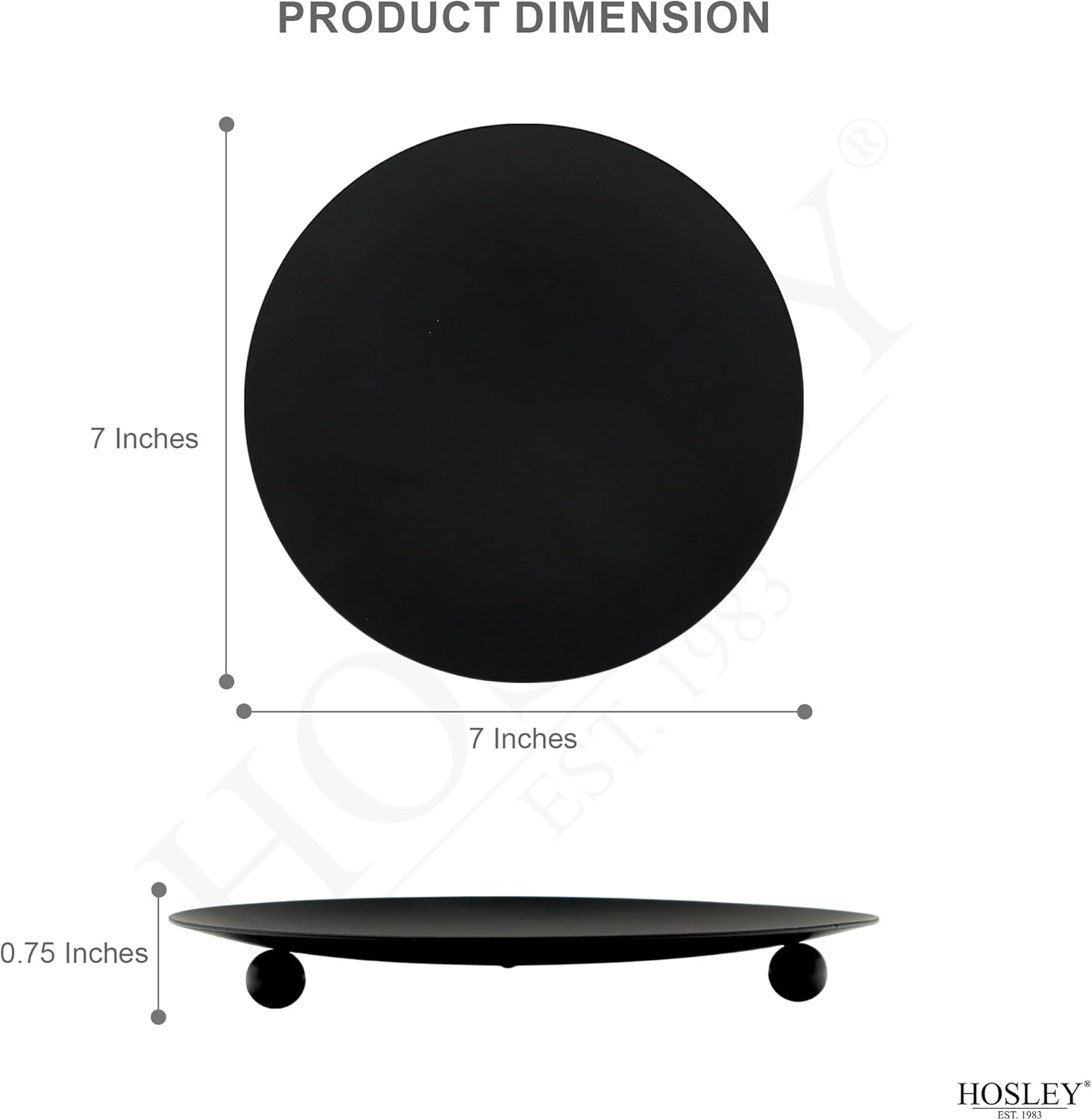 7-Inch Black Iron Pillar Candl - Home Decor Free Images 评论和价格