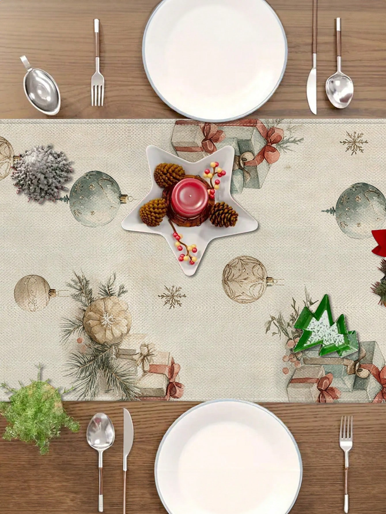 1pc Christmas Nutcracker & Bal - Linen Table Runner 评论和价格