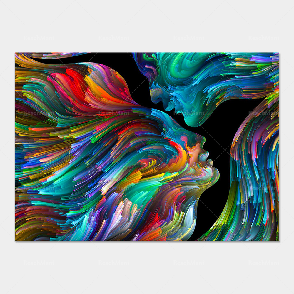 Abstract Girl Prints, Love Abs - Home Decor Color Palettes 评论和价格
