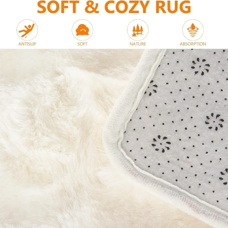 Fluffy Faux Rabbit Fur Carpet  - Cowhide Rug Faux 评论和价格