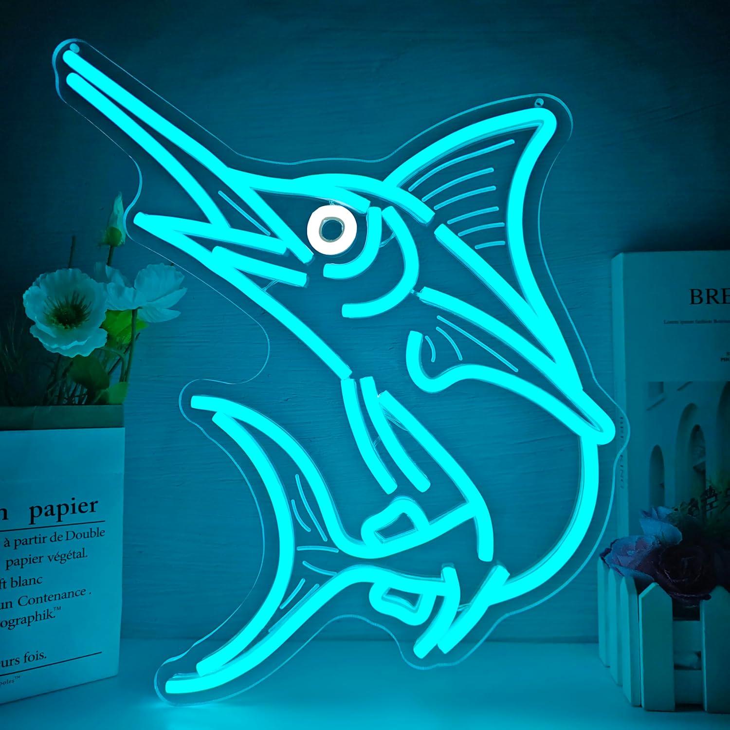 Marlin Fish Neon Sign Deep Sea - Home Decor Light 评论和价格