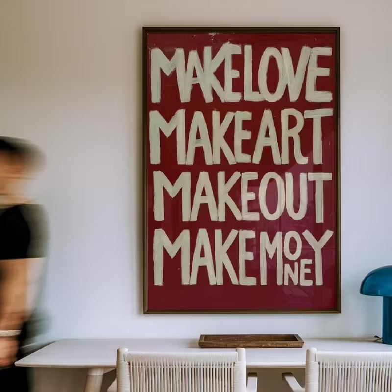 Modern,Retro Self Made Love Ki - Home Decor Quotes 评论和价格