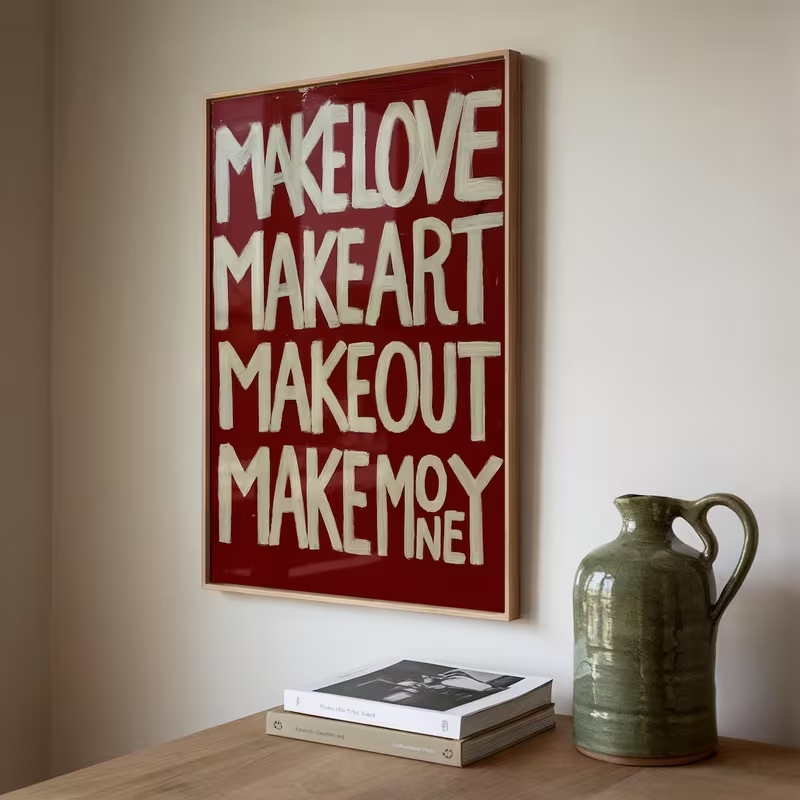 Modern,Retro Self Made Love Ki - Home Decor Quotes 评论和价格