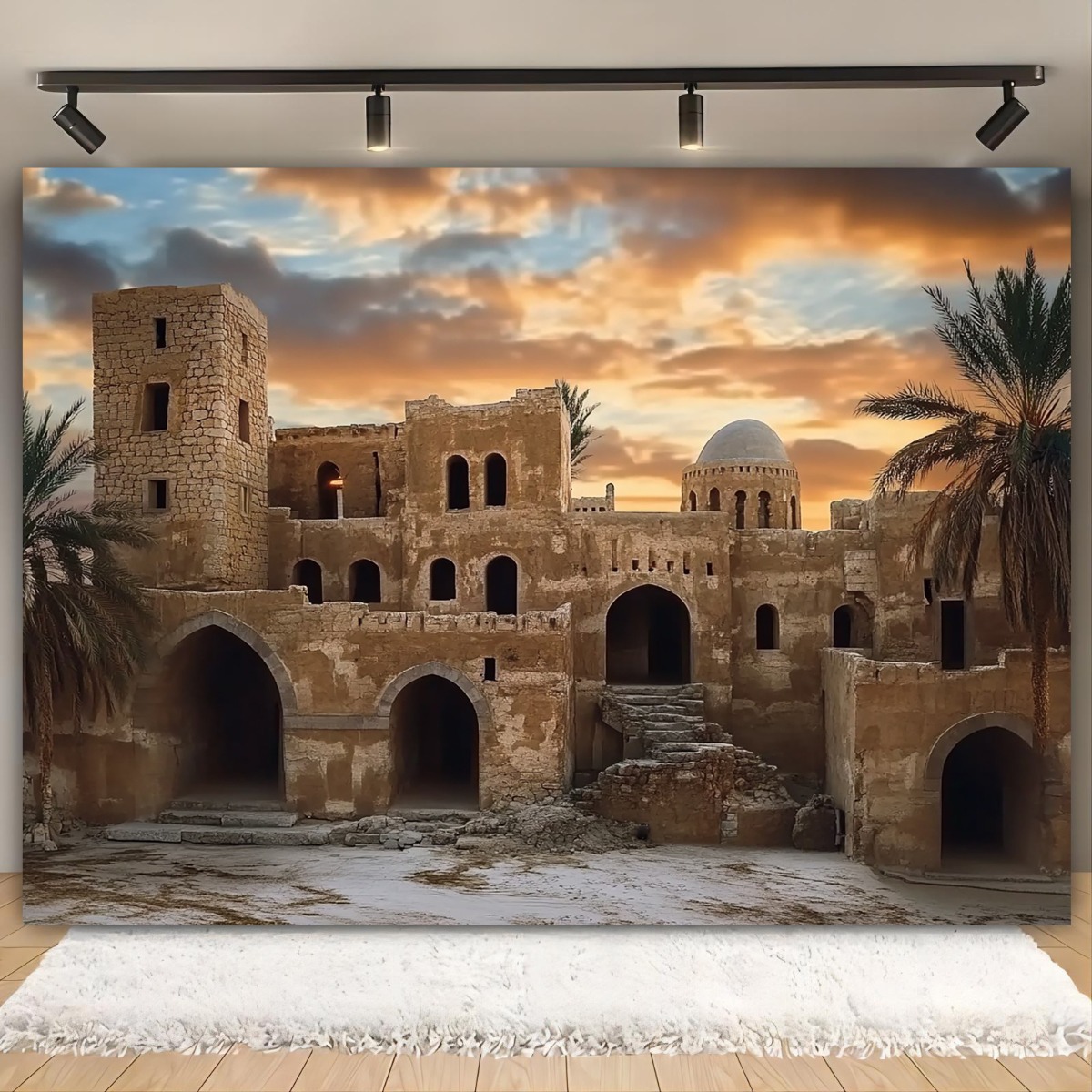ancient castle sunset tapestry - Home Decor Color Palettes 评论和价格