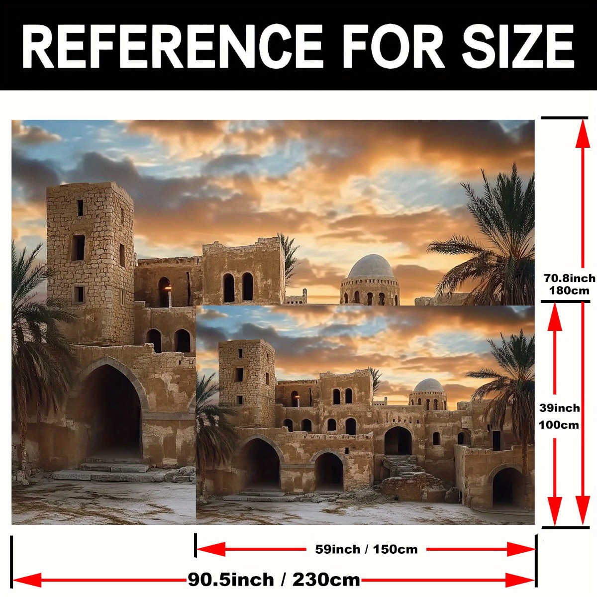 ancient castle sunset tapestry - Home Decor Color Palettes 评论和价格