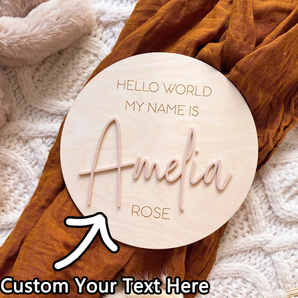 Personalised Wooden Hello Worl - Home Decor Wall Art 评论和价格