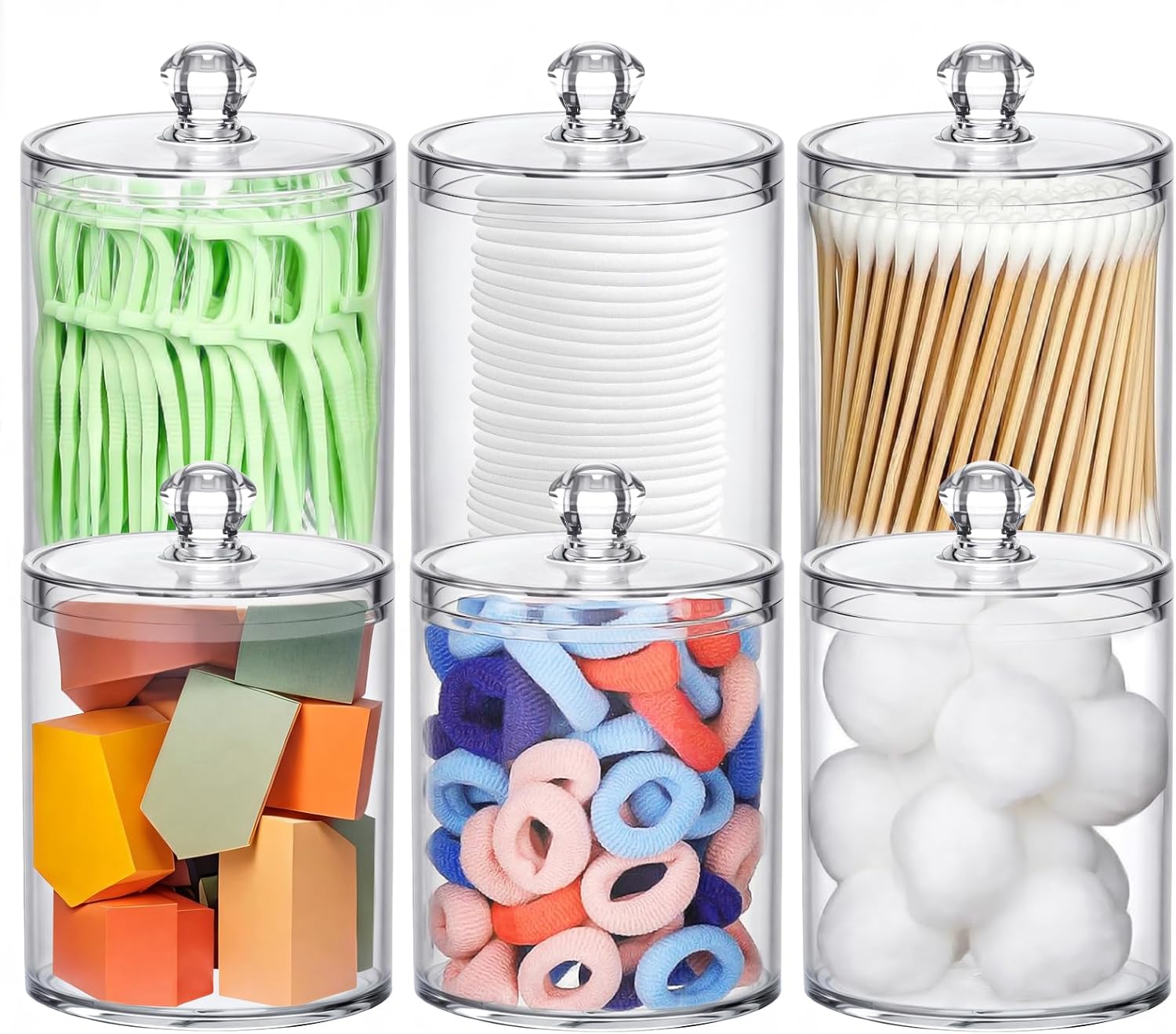Acrylic Qtip Holder 6 Pack wit - Home Decor Free Images 评论和价格