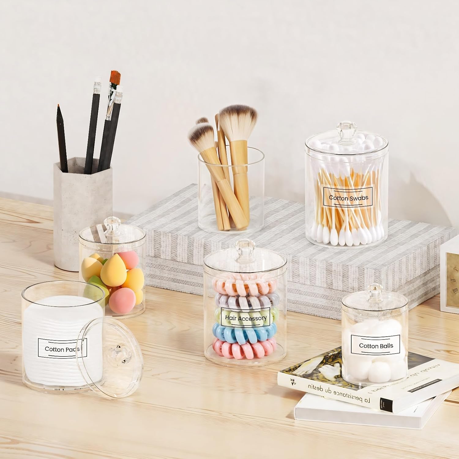 Acrylic Qtip Holder 6 Pack wit - Home Decor Free Images 评论和价格