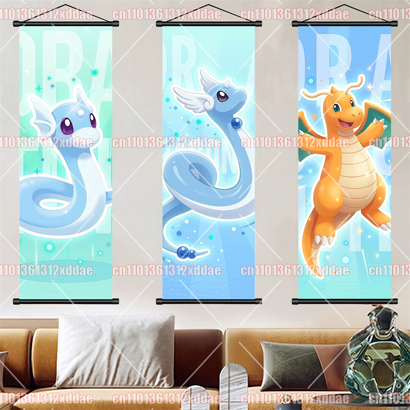 Pokemon Scroll Painting Dragon - Canvas Painting 评论和价格