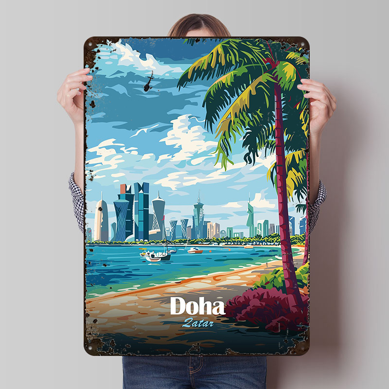 Doha Qatar: Beach and Skyline  - Home Decor Qatar 评论和价格