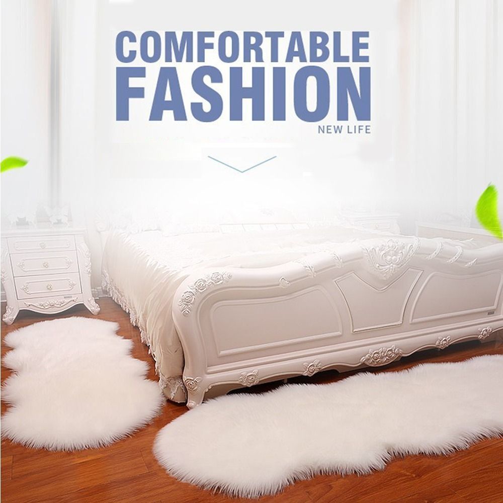Soft Faux Fluffy Shaggy Rug Ar - Cowhide Rug Faux 评论和价格