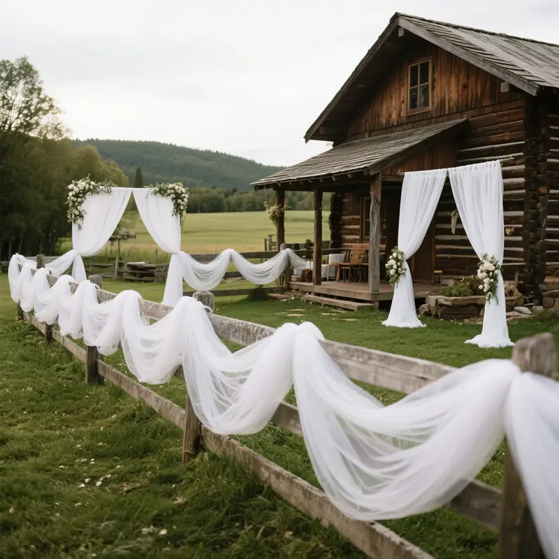 DIY Decoration Tulle Arch Drap - Linen Table Runner 评论和价格