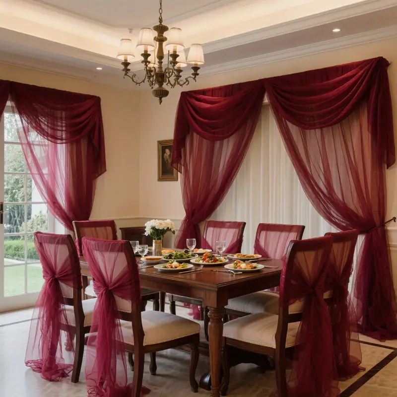 DIY Decoration Tulle Arch Drap - Linen Table Runner 评论和价格
