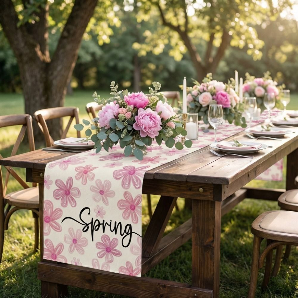 Elegant Fresh Style Dinning Ta - Linen Table Runner 评论和价格