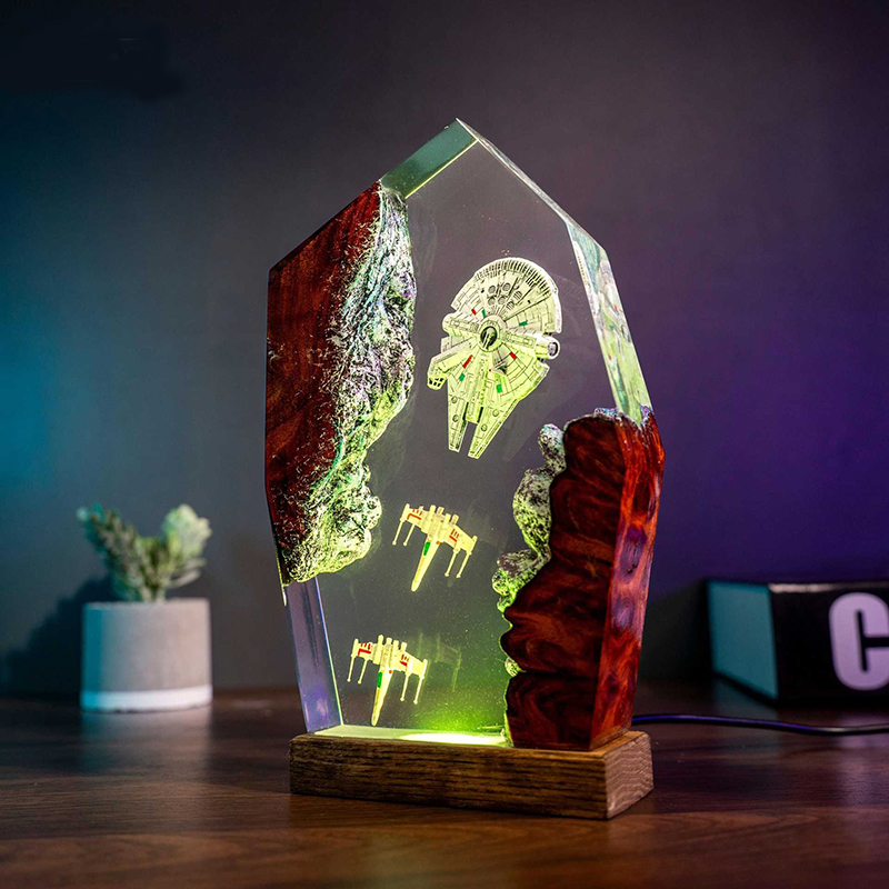 Table Resin Lamp Universe War  - Home Decor Accessories 评论和价格