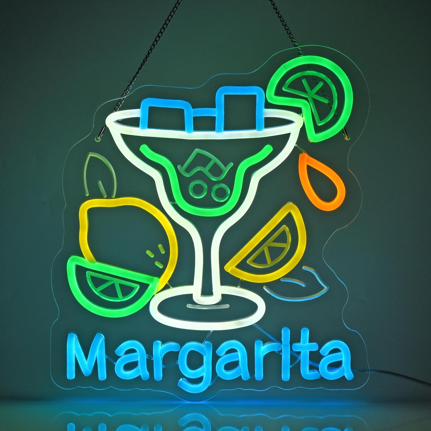 Margarita Neon Sign Wall Art D - Home Decor Light 评论和价格