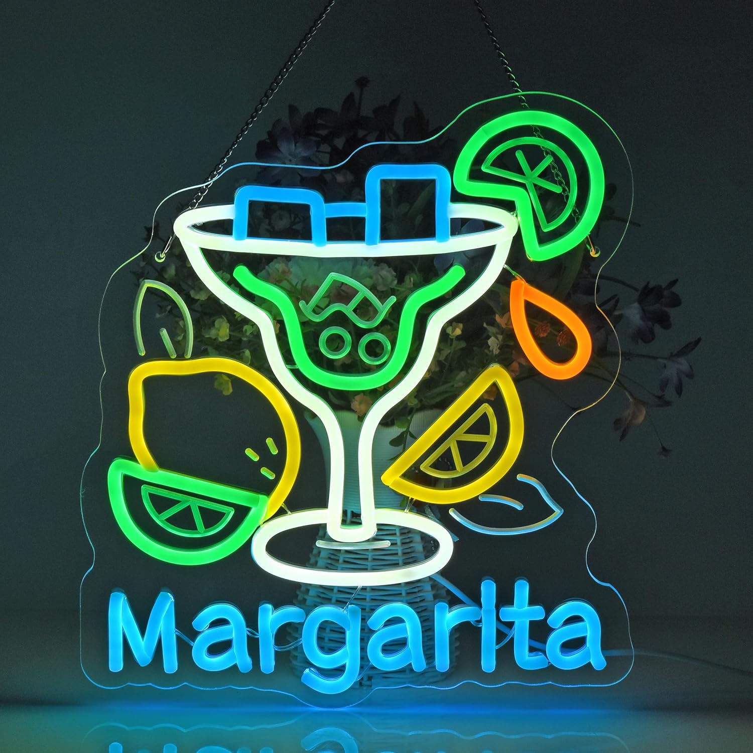 Margarita Neon Sign Wall Art D - Home Decor Light 评论和价格