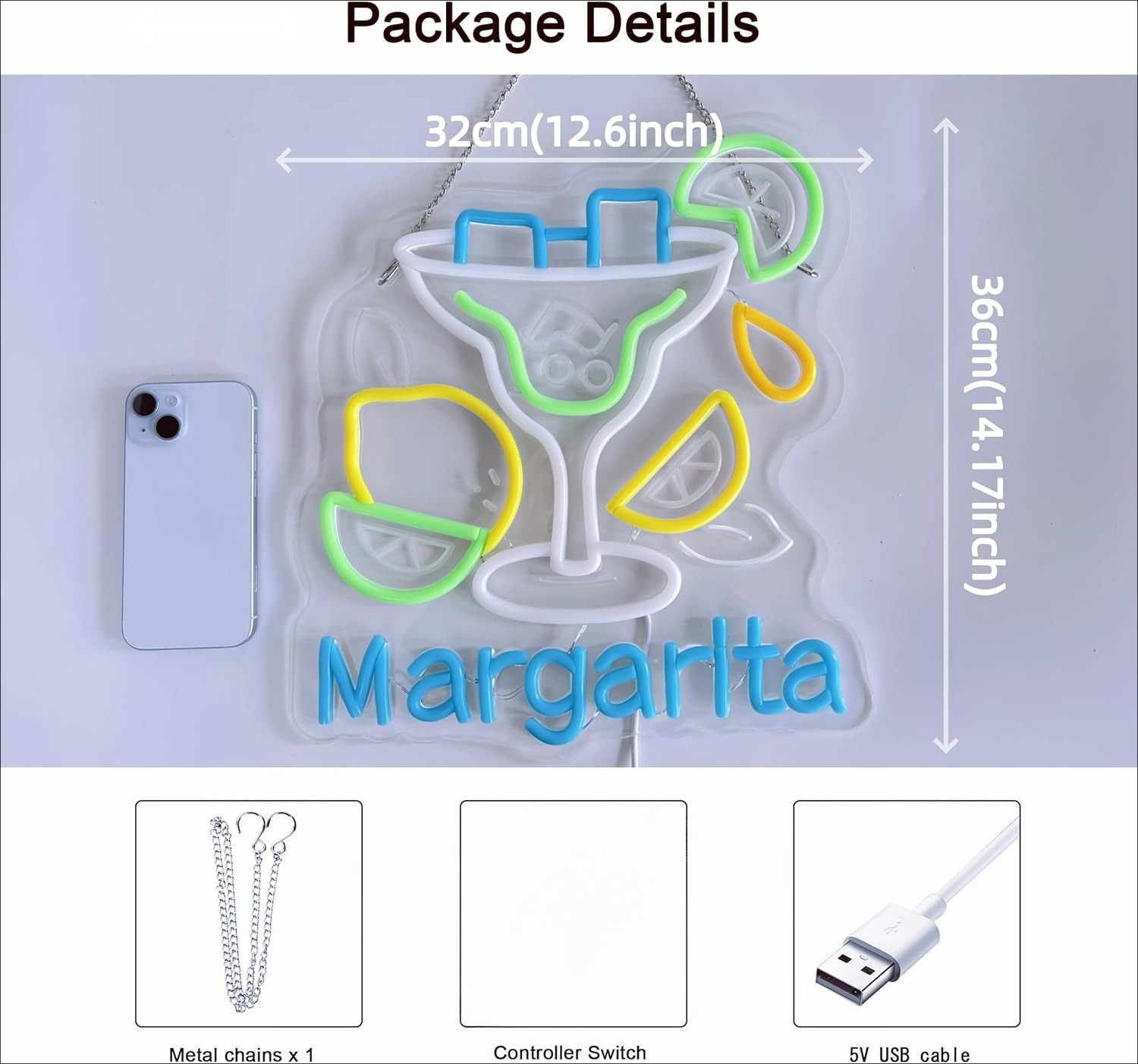 Margarita Neon Sign Wall Art D - Home Decor Light 评论和价格