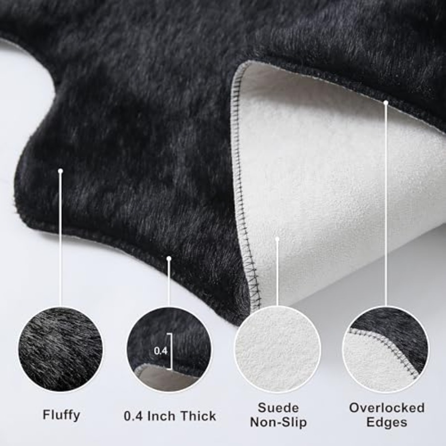 Faux Fur Cowhide Rug Cow Hide  - Cowhide Rug Faux 评论和价格