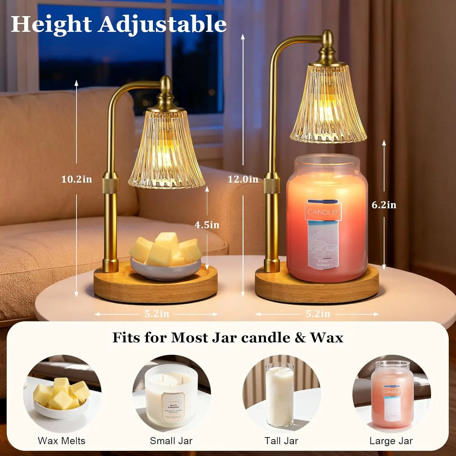 Timer Dimmable Candle Warmer L - Home Decor Free Images 评论和价格