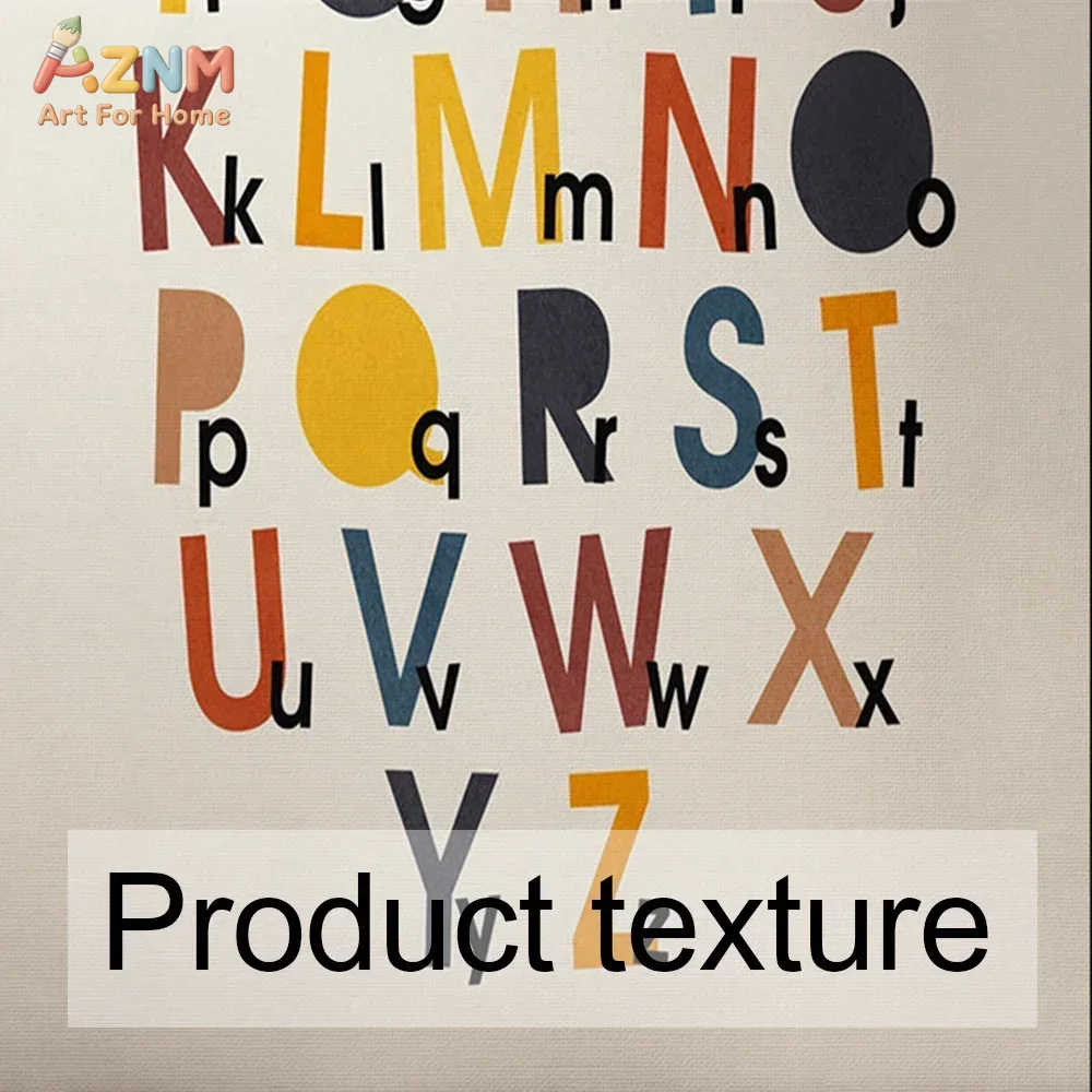 Rainbow Alphabet Poster Educat - Home Decor Quotes 评论和价格