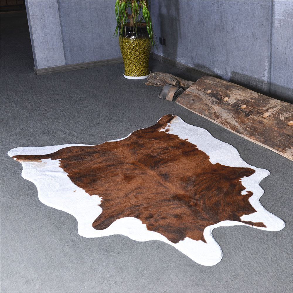 American Style Faux Fur Cowhid - Cowhide Rug Faux 评论和价格
