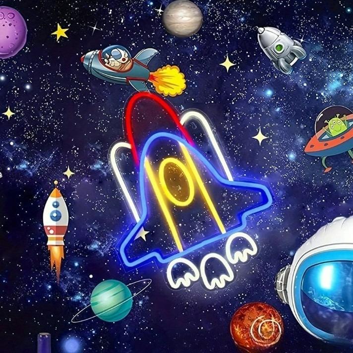 Rocket Neon Sign USB Neon Ligh - Home Decor Light 评论和价格