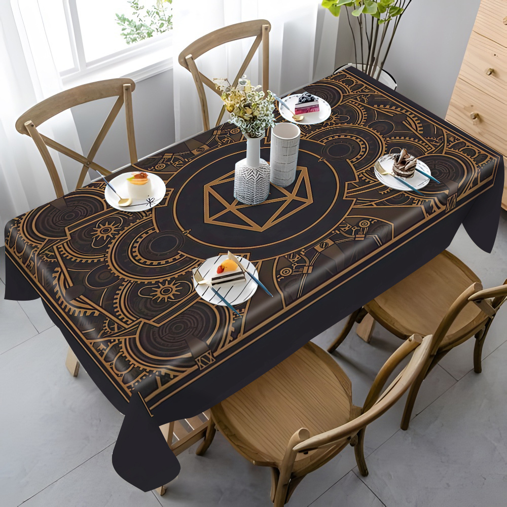 Steampunk Black Golden Gear Pa - Home Decor Furniture 评论和价格