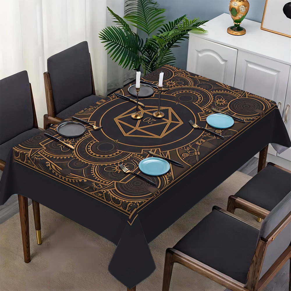 Steampunk Black Golden Gear Pa - Home Decor Furniture 评论和价格