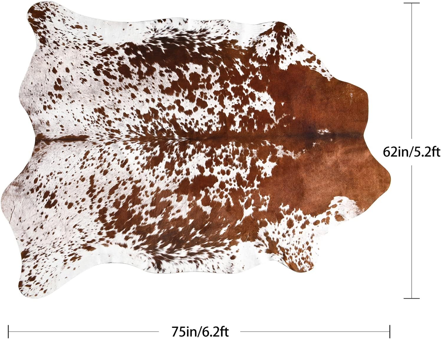 Faux Cowhide Rug 5.2x6.3 Feet  - Cowhide Rug Faux 评论和价格