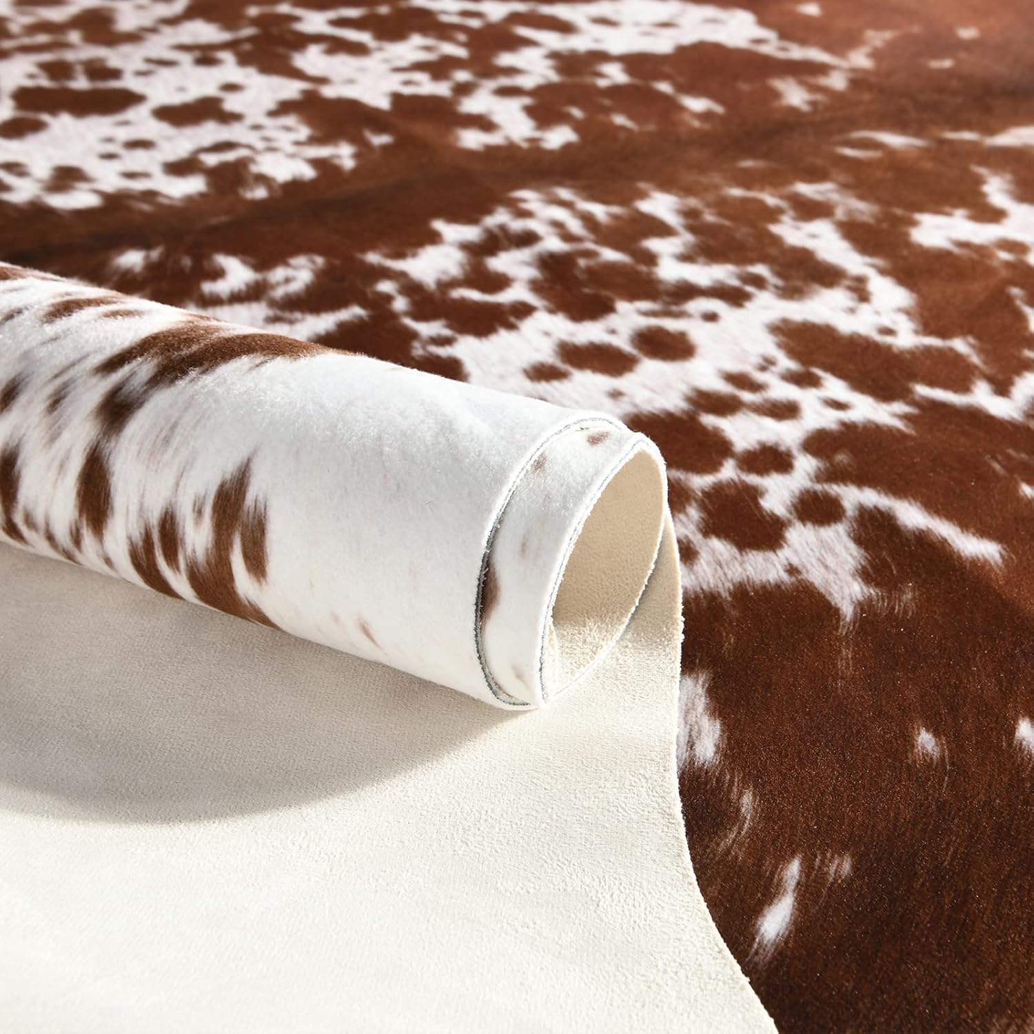 Faux Cowhide Rug 5.2x6.3 Feet  - Cowhide Rug Faux 评论和价格