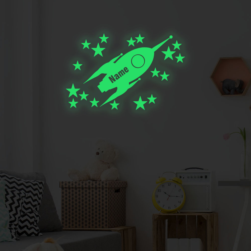 1pc Cartoon Rockets and stars  - Home Decor Wall Art 评论和价格