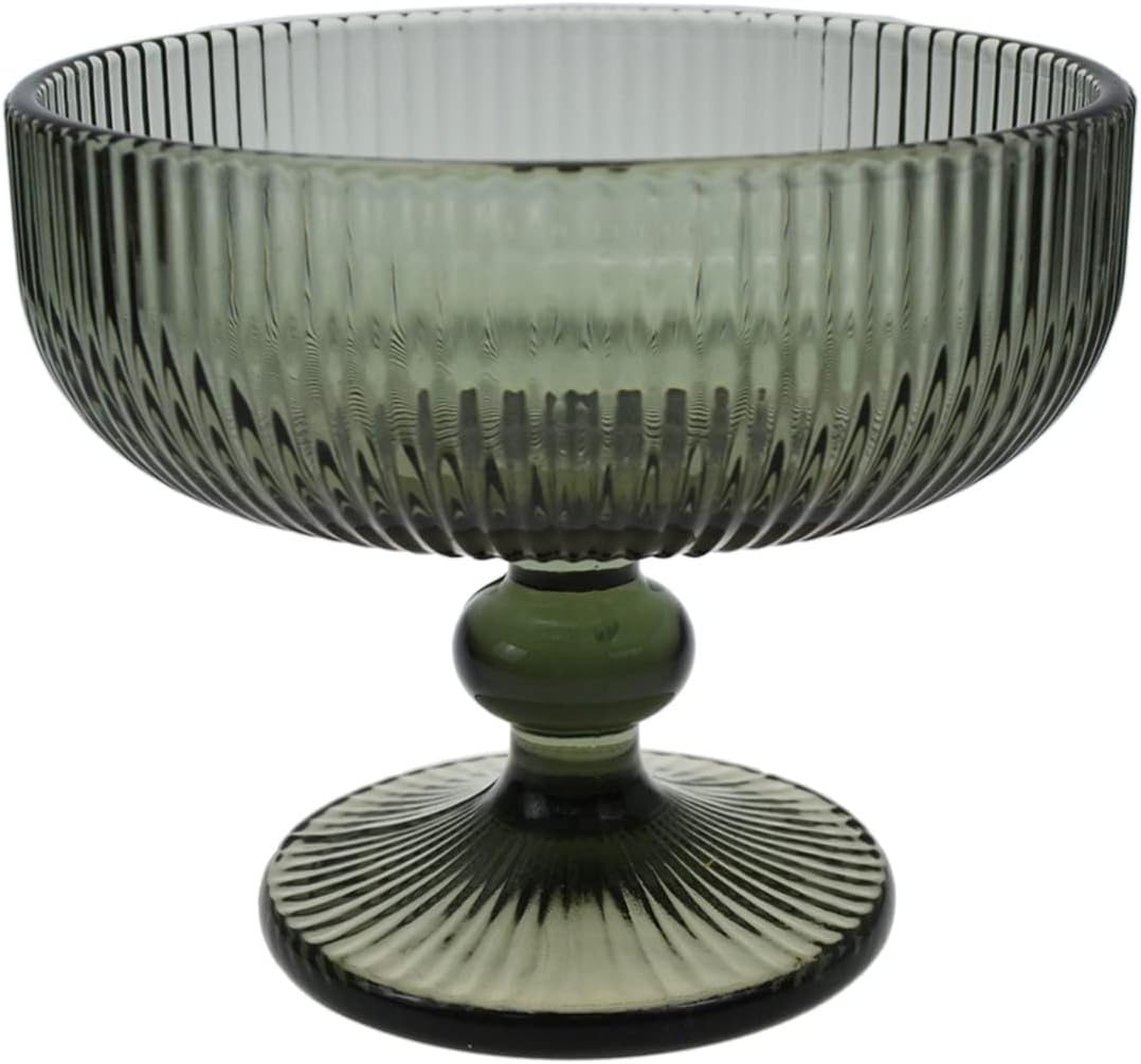 Vintage Ribbed Glass Dessert B - Home Decor Free Images 评论和价格