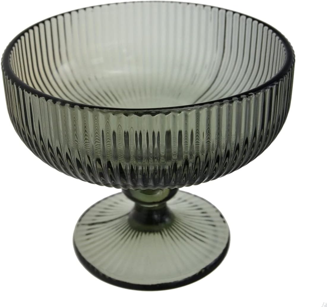 Vintage Ribbed Glass Dessert B - Home Decor Free Images 评论和价格