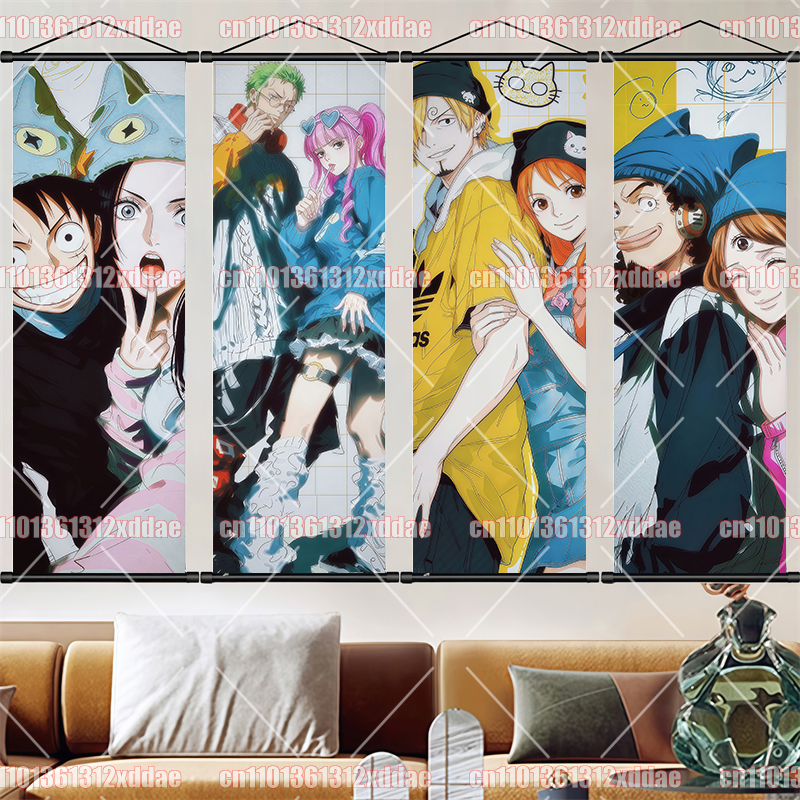 One Piece Scroll Painting Anim - Canvas Painting 评论和价格