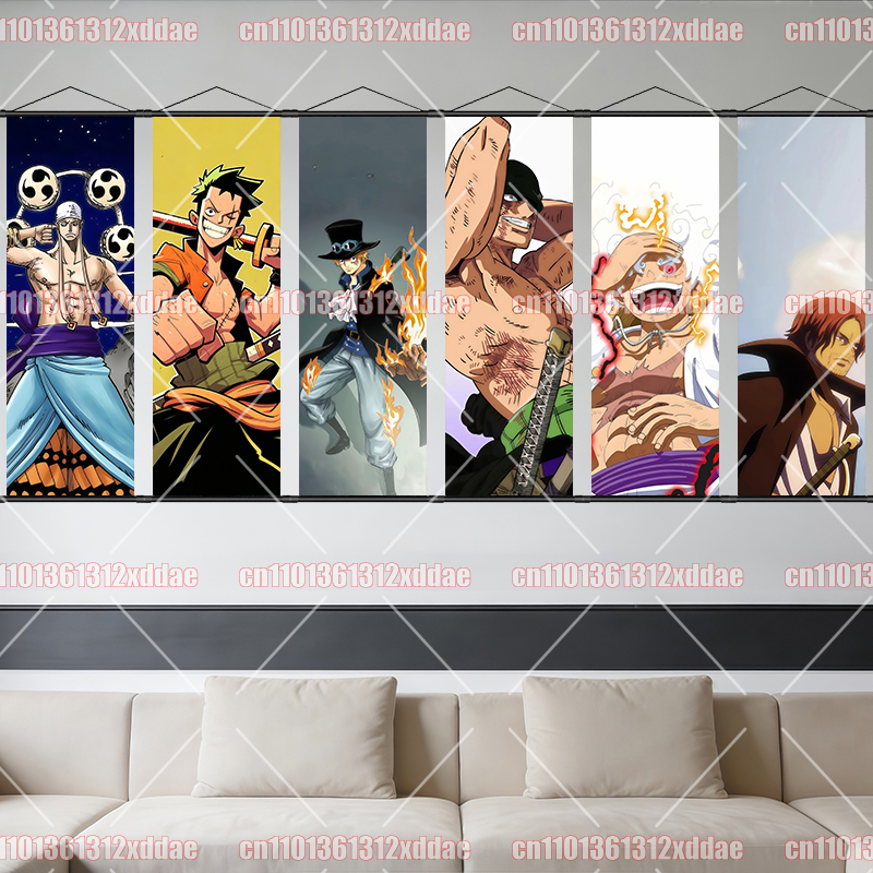 One Piece Scroll Painting Luff - Canvas Painting 评论和价格