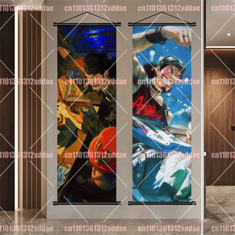 One Piece Scroll Painting Luff - Canvas Painting 评论和价格