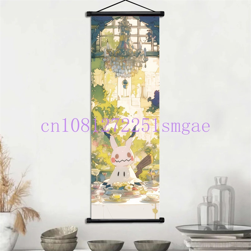 HD Pokémon Anime Scroll Painti - Canvas Painting 评论和价格